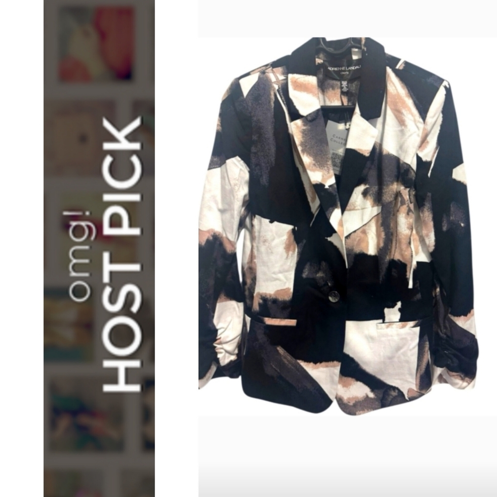 Adrienne Landau Abstract Patterned Women's Blazer Size Small HOST PICK